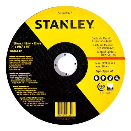 Disco de Corte 7" x 1,6 - STANLEY